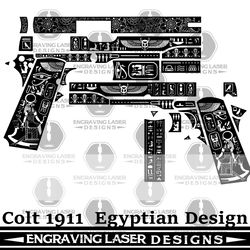 engraving laser designs colt1911 egyptian design