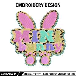 mini bunny logo embroidery design, mini bunny embroidery, logo design, embroidery file, logo shirt, digital download.