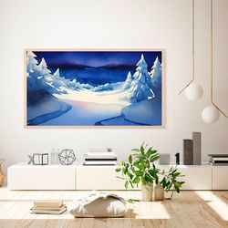 samsung frame tv art abstract winter tv wall art abstract modern paint wall art digital art