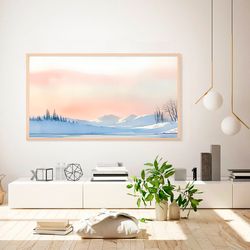 samsung frame tv art abstract winter tv wall art abstract modern paint wall art digital art