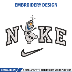 Nike x olaf embroidery design, Disney embroidery, Nike design, Embroidery shirt, Embroidery file, Digital download