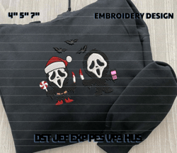 face ghost embroidery design, scream face ghost halloween horror mask embroidery file, scream face ghost