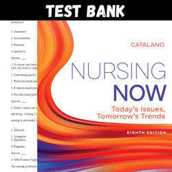 latest 2023 nursing now: today's issues, tomorrows trends 8th edition test bank |  all chapters