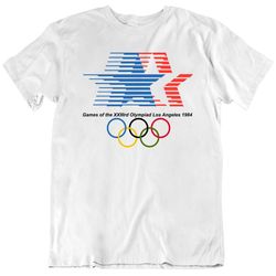1984 los angeles summer olympic games logo t shirt