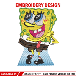 spongebob embroidery design, spongebob embroidery, anime design, embroidery shirt, embroidery file,digital download