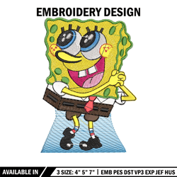 spongebob embroidery design, spongebob embroidery, anime design, embroidery shirt, embroidery file,digital download