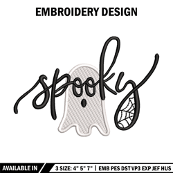 spooky ghost embroidery design, spooky embroidery, emb design, embroidery shirt, embroidery file, digital download