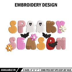 spooky season embroidery design, spooky embroidery, embroidery file, embroidery shirt, emb design, digital download