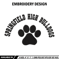 springfield embroidery design, logo embroidery, emb design, embroidery shirt, embroidery file, digital download