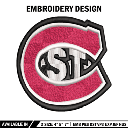 st cloud state huskies embroidery design, st cloud state huskies embroidery, sport embroidery, ncaa embroidery.