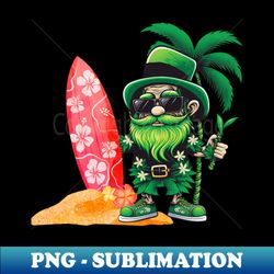 png transparent digital download file - leprechaun st patricks day hawaiian - vibrant and festive design