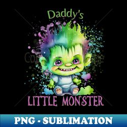 little monster - cute and spooky png sublimation digital download file