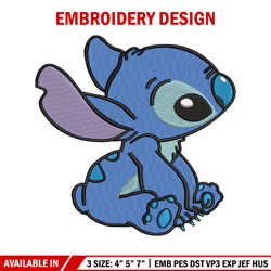 stitch embroidery design, stitch cartoon embroidery, cartoon design, embroidery file, logo shirt, digital download.