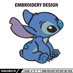 stitch embroidery design, stitch cartoon embroidery, cartoon design, embroidery file, logo shirt, digital download.