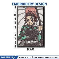Tanjiro box embroidery design, Tanjiro embroidery, Embroidery shirt, Embroidery file, Anime design, Digital download