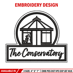 the conservatory logo embroidery design, logo embroidery, logo design, logo shirt, embroidery shirt, instant download