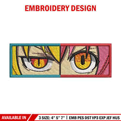 tohru eyes embroidery design, dragon maid embroidery, anime design, embroidery shirt, embroidery file,digital download
