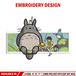 totoro embroidery design, studio ghibli embroidery, nike design, embroidery shirt, embroidery file, digital download