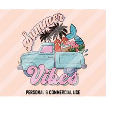 summer vibes truck png, summer sublimation designs, retro summer png, summer png, truck png, vacation png, summer beach