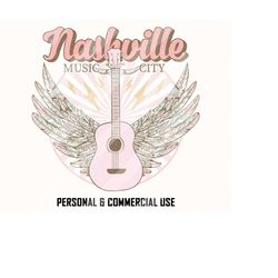 nashville music city png, western sublimation designs, tennessee rock and roll, country music png, retro western png, we