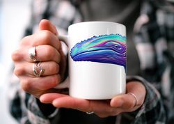 whale coffee mug, aquarium mug, marine life