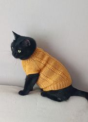 hand knitted cat sweater kitten sweater wool sweater for cats cat jumper sweater for pets warm clothes for sphynx