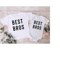 matching brother shirts, sibling shirts, best bros shirts, pregnancy reveal, brother announcement, pregnancy announcemen