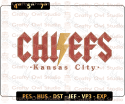 chiefs football logo embroidery design, nfl kansas city chiefs football logo embroidery design, famous football team embroidery design, football embroidery design, pes, dst, jef, files