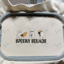 spooky halloween embroidery file, spooky foodie embroidery machine file, stay spooky embroidery design, embroidery files