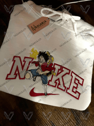 nike x luffy one piece embroidered sweatshirt, anime custom embroidered sweatshirt, custom anime embroidered crewneck, anime custom embroidered crewneck, best-selling custom embroidered sweatshirt