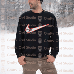 nike x kakashi embroidered sweatshirt, naruto anime embroidered sweatshirt, anime embroidered crewneck, anime embroidered gift