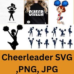 cheerleader svg bundle graphic ,t-shirt svg design, cap svg design , svg sticker download