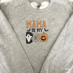 mama is my boo embroidery file, spooky halloween embroidery machine design, spooky vibes embroidery file