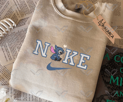 stitch nike embroidered sweatshirt - embroidered sweatshirt/ hoodies, embroidery designs, embroidery pattern