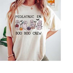 pediatric er nurse shirt halloween nurse shirt boo boo crew peds emergency department pediatric nurse peds er tech ed nu
