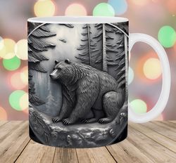 3d metal bear mug