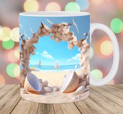 3d ocean landscape mug