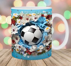 3d soccer ball mug