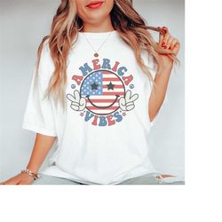Retro 4th of July Shirt, America shirt, USA Shirt, Fourth of July Shirt, Oversized Shirt for July 4th, America Tshirt, C
