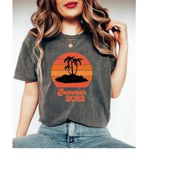 summer 2023 shirt gift for beach vacation, retro summer shirt, summer vibes tee, hello summer shirt, vintage beach tee,