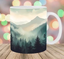 mountain landscape mug