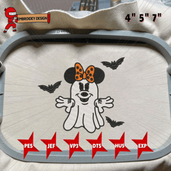 spooky cartoon mouse embroidery design, happy halloween embroidery design, fall season ghost embroidery file, creepy skeleton machine embroidery design