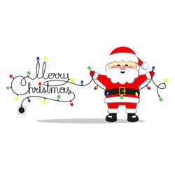 christmas banner with funny santa claus christmas svg, christmas svg files, christmas logo png, instant download