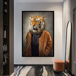 lion in dress wall art canvas, female lion wall art canvas, floral canvas print, floral wall art canvas, wall art canvas