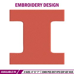 illinois fighting illini embroidery design, illinois fighting illini embroidery, logo sport embroidery, ncaa embroidery.