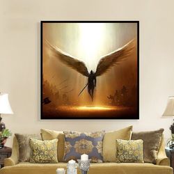 archangel canvas wall art, warrior angel canvas wall art, popular canvas wall art, angel canvas wall art michael angel c