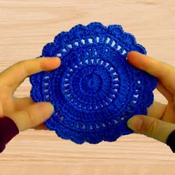 crochet round coaster pdf pattern