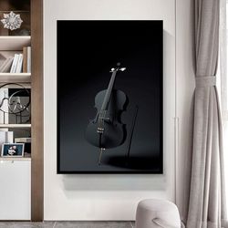 violin canvas wall art, vanishing violin canvas print art, music canvas print art, musical instrument canvas wall decor