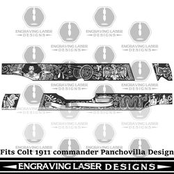 engraving laser designs fits colt 1911 commander panchovilla design