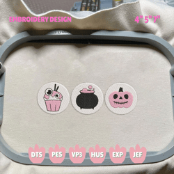 cute pink sugar cookies embroidery machine design, stay spooky embroidery design, halloween spooky vibes embroidery file